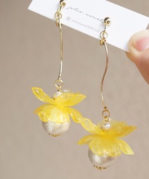 jolie minette/フラワーパール ロング イヤリング