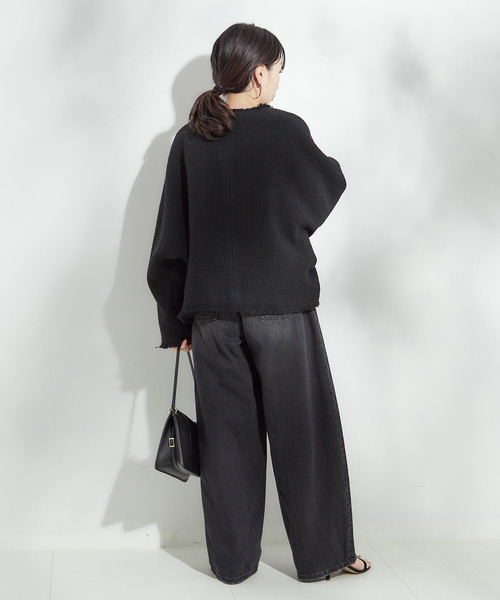【極美品】ジャーナルスタンダードレサージュ　ノーカラージャケット　黒　2 極美品】ジャーナルスタンダードレサージュ ノーカラー