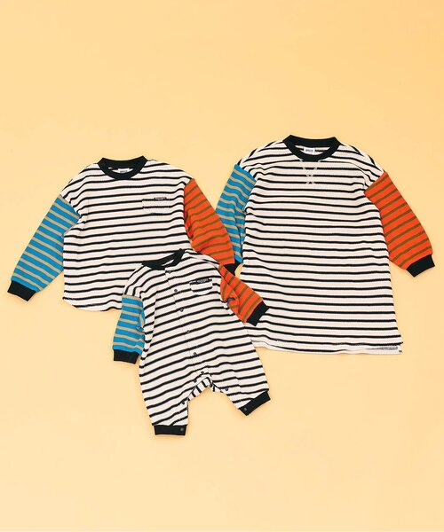 BREEZE（ブリーズ）の「【WEB限定】スターパッチワッフルロンT（Tシャツ/カットソー・キッズ・ブルー/ピンク/レインボー/キナリ/ネイビー/オレンジ・80/90/100/110/120/130/140）」の15枚目の写真