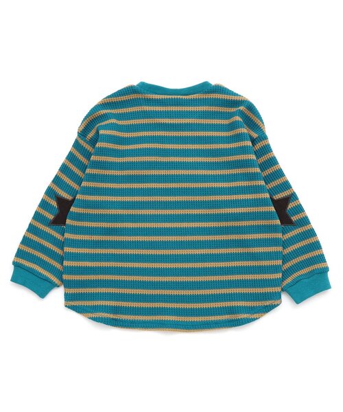 BREEZE（ブリーズ）の「【WEB限定】スターパッチワッフルロンT（Tシャツ/カットソー・キッズ・ブルー/ピンク/レインボー/キナリ/ネイビー/オレンジ・80/90/100/110/120/130/140）」の16枚目の写真