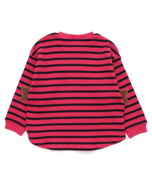 BREEZE（ブリーズ）の「【WEB限定】スターパッチワッフルロンT（Tシャツ/カットソー・キッズ・ブルー/ピンク/レインボー/キナリ/ネイビー/オレンジ・80/90/100/110/120/130/140）」の22枚目の写真