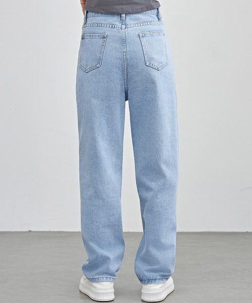 Lace Ladies(レースレディース)の「ハイウエスト ストレート セミワイド デニム パンツ(デニムパンツ・レディース・ブラック/ブルー・XS/S/M/L/XL)」の15枚目の写真