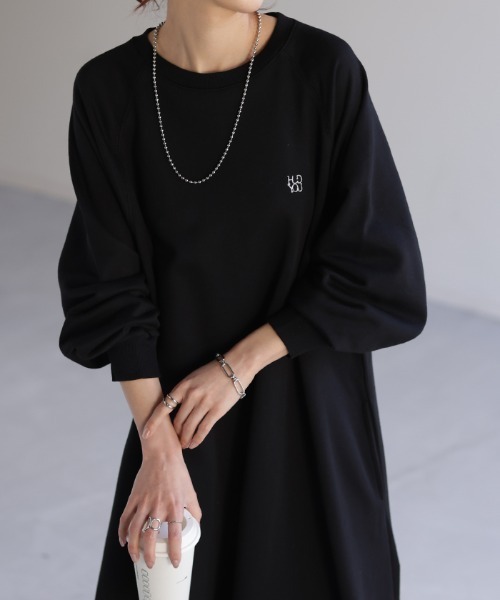 HUG.U（ハグユー）の「スウェットワンピ（ワンピース・レディース・ブラック/グレー/ブルー・FREE）」の7枚目の写真