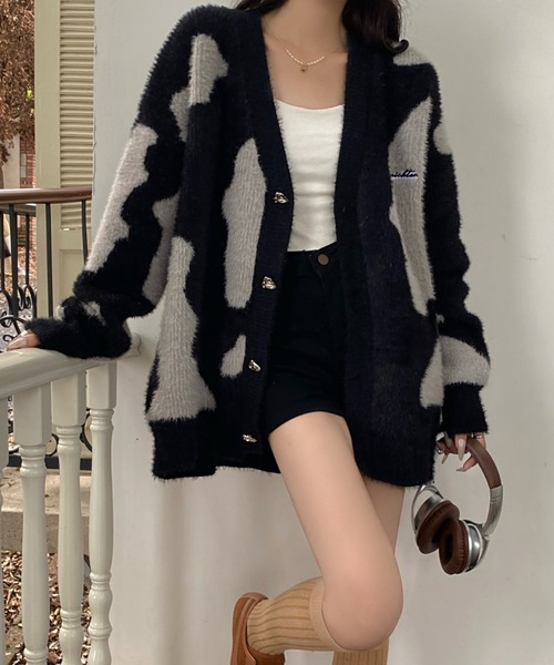 BTS 公式グッズ ホリデーコレクション カーディガン INTER FACTORY（インターファクトリー）の「ちょこび - 2wayリボン