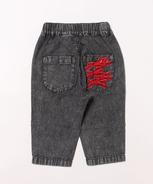 CALMIA（カルミア）の「リボンいっぱいデニムパンツ（デニムパンツ・キッズ・ライトブルー/ブラック・80/90/100/110/120/130/140/150）」の14枚目の写真