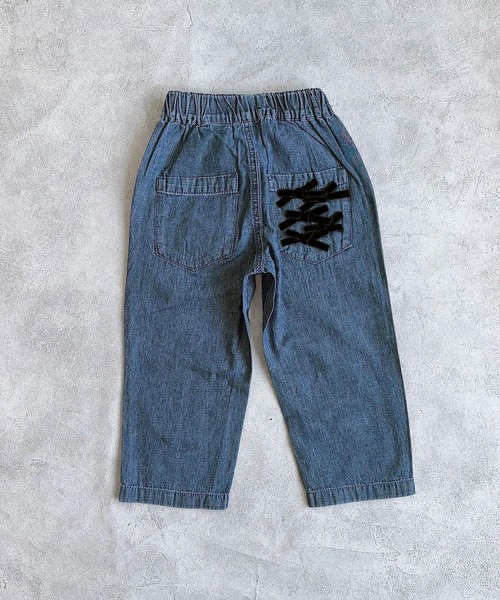 CALMIA（カルミア）の「リボンいっぱいデニムパンツ（デニムパンツ・キッズ・ライトブルー/ブラック・80/90/100/110/120/130/140/150）」の10枚目の写真