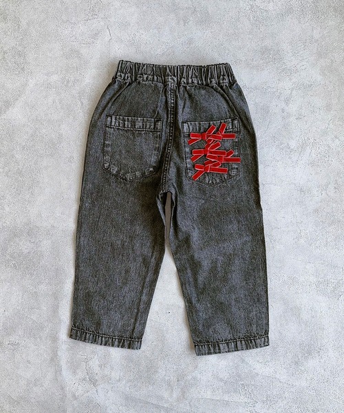 CALMIA（カルミア）の「リボンいっぱいデニムパンツ（デニムパンツ・キッズ・ライトブルー/ブラック・80/90/100/110/120/130/140/150）」の11枚目の写真