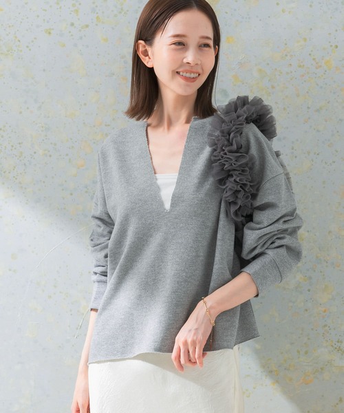 アーバンリサーチ ロッソ（URBAN RESEARCH ROSSO）/Vネックモールラメプルオーバー URBAN RESEARCH ROSSO WOMEN（アーバンリサーチ ロッソ）の「ラメV