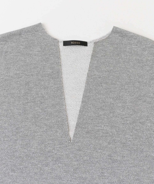 URBAN RESEARCH ROSSO WOMEN(アーバンリサーチ ロッソ)の「ラメVネックプルオーバー(Tシャツ/カットソー・レディース・グレー/オフホワイト・FREE)」の8枚目の写真