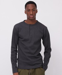 AVIREX(ABbNX)́sDAILY/fC[tRIB LONGSLEEVE HENLEY NECK T-SHIRT / u  w[lbN TVc fC[EFA / AVIREX / ABbNX(TVc/Jbg\[)