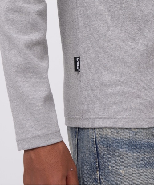 AVIREX(アヴィレックス)の「《DAILY/デイリー》RIB LONGSLEEVE HENLEY NECK T-SHIRT / リブ 長袖 ヘンリーネック Tシャツ デイリーウェア / AVIREX / アヴィレックス(Tシャツ/カットソー・メンズ・ロイヤルブルー/チャコール/ホワイト/ブラック/グレー・X-LARGE/SMALL/MEDIUM/LARGE)」の22枚目の写真
