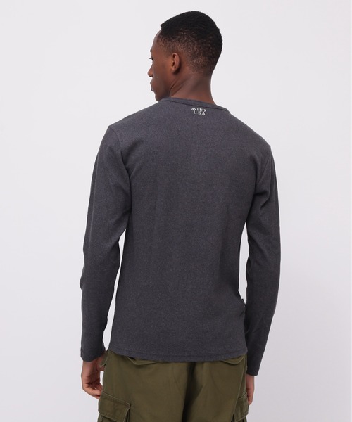 DAILY/デイリー》RIB LONGSLEEVE HENLEY NECK T-SHIRT / リブ 長袖