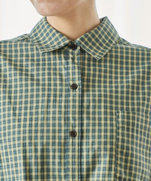 FREAK'S STORE（フリークスストア）の「袖リボン チェックシャツ（シャツ/ブラウス・レディース・ブラウン/グリーン・ﾌﾘ-）」の17枚目の写真