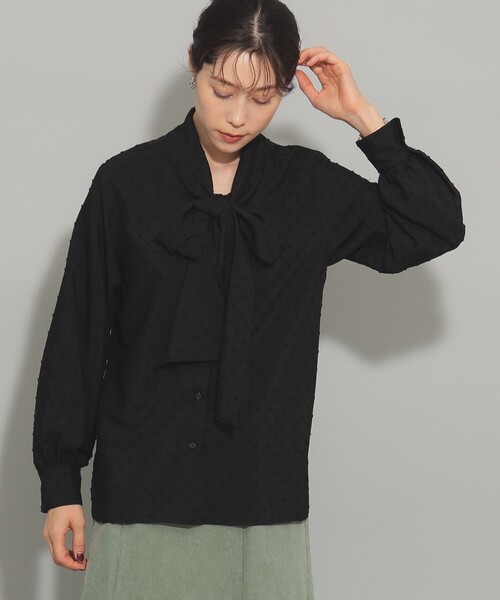 Ray BEAMS（レイビームス）の「カット ドビー ボウタイ ブラウス（シャツ/ブラウス・レディース・ホワイト/ブラック・ONE SIZE）」の13枚目の写真