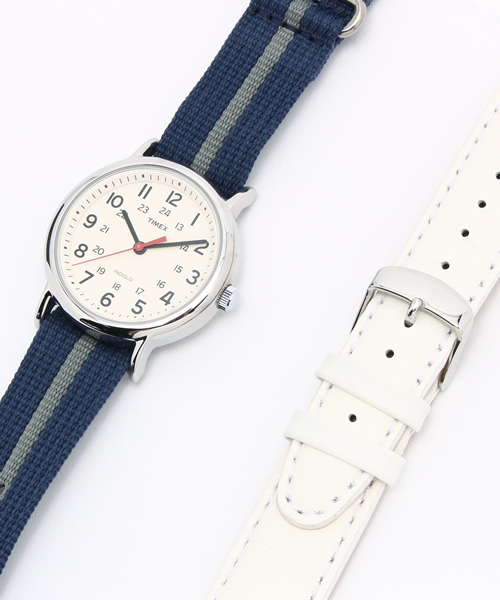 TIMEX(タイメックス)の「TIMEX / WEEKENDER 2BAND SET SPECIAL(アナログ腕時計・メンズ・ホワイト/ブラック・ONE SIZE)」の1枚目の写真