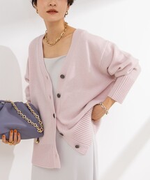 ◇【WEB限定】カシミヤブレンド長めVネックカーディガン(スコッチ釦) 24AW