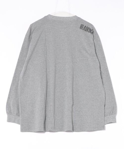 HEAD ROCK(ヘッドロック)の「長袖オーバーサイズTシャツ(大人)(Tシャツ/カットソー・レディース・オフホワイト/杢グレー/スミクロ・160/170/180)」の5枚目の写真