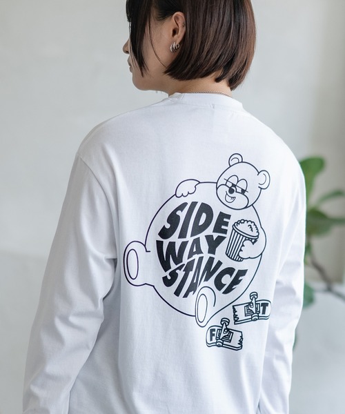 SIDEWAY STANCE(サイドウェイスタンス)の「【SIDEWAY STANCE】オリジナル グラフィック プリント レディース ロンT(Tシャツ/カットソー・レディース・ホワイト/ブラック系/ブラック/ホワイト系/ホワイト系2/ブラック系2・FREE)」の3枚目の写真