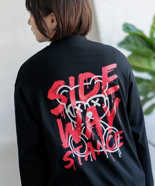SIDEWAY STANCE(サイドウェイスタンス)の「【SIDEWAY STANCE】オリジナル グラフィック プリント レディース ロンT(Tシャツ/カットソー・レディース・ホワイト/ブラック系/ブラック/ホワイト系/ホワイト系2/ブラック系2・FREE)」の5枚目の写真