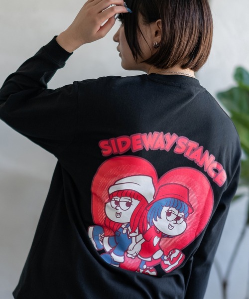SIDEWAY STANCE(サイドウェイスタンス)の「【SIDEWAY STANCE】オリジナル グラフィック プリント レディース ロンT(Tシャツ/カットソー・レディース・ホワイト/ブラック系/ブラック/ホワイト系/ホワイト系2/ブラック系2・FREE)」の4枚目の写真