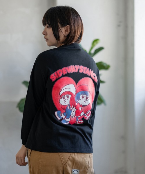 SIDEWAY STANCE(サイドウェイスタンス)の「【SIDEWAY STANCE】オリジナル グラフィック プリント レディース ロンT(Tシャツ/カットソー・レディース・ホワイト/ブラック系/ブラック/ホワイト系/ホワイト系2/ブラック系2・FREE)」の13枚目の写真