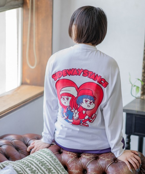 SIDEWAY STANCE(サイドウェイスタンス)の「【SIDEWAY STANCE】オリジナル グラフィック プリント レディース ロンT(Tシャツ/カットソー・レディース・ホワイト/ブラック系/ブラック/ホワイト系/ホワイト系2/ブラック系2・FREE)」の8枚目の写真