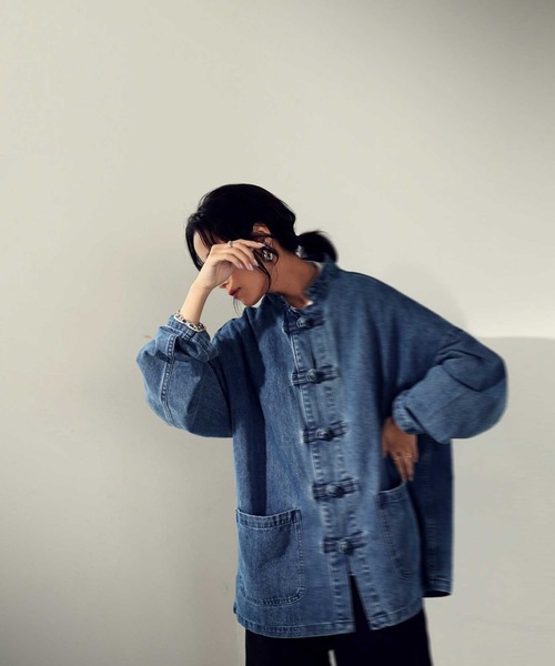 antiqua（アンティカ）の「【tree cafe】デニムジャケット（デニムジャケット・メンズ・ブルー・FREE）」の3枚目の写真