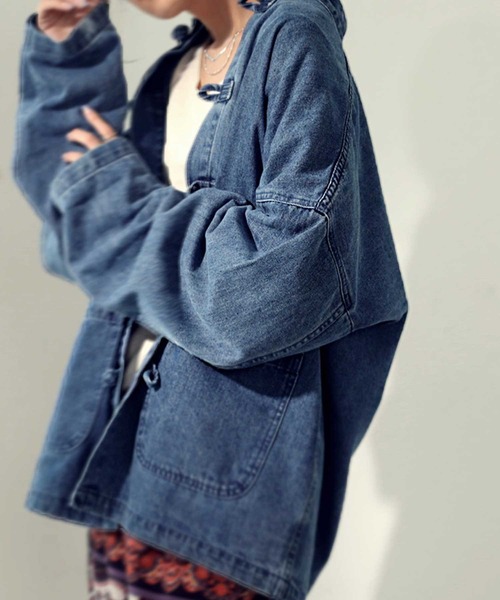 antiqua（アンティカ）の「【tree cafe】デニムジャケット（デニムジャケット・メンズ・ブルー・FREE）」の5枚目の写真