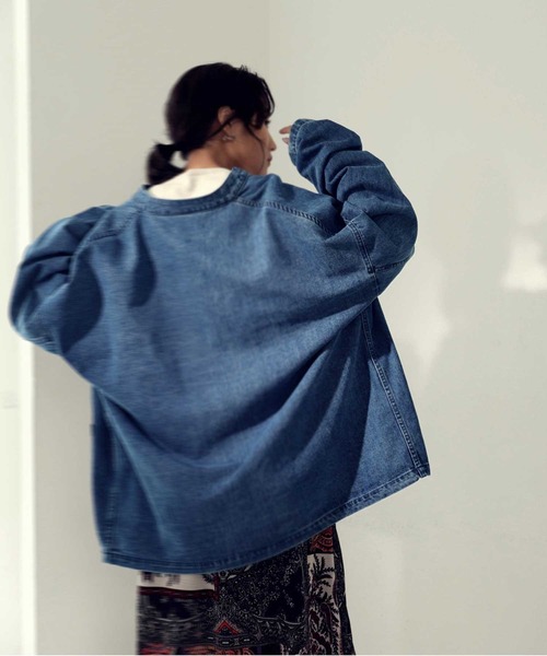 antiqua（アンティカ）の「【tree cafe】デニムジャケット（デニムジャケット・メンズ・ブルー・FREE）」の6枚目の写真