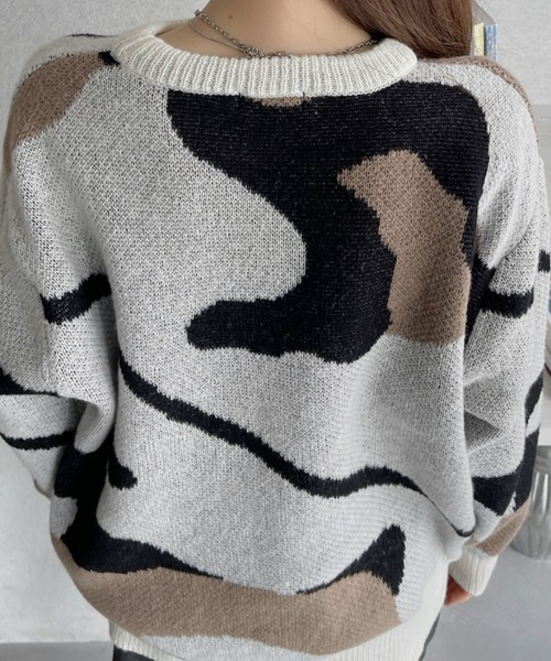 Ada.（エイダ）の「カシミヤタッチ ジャガード マーブル柄