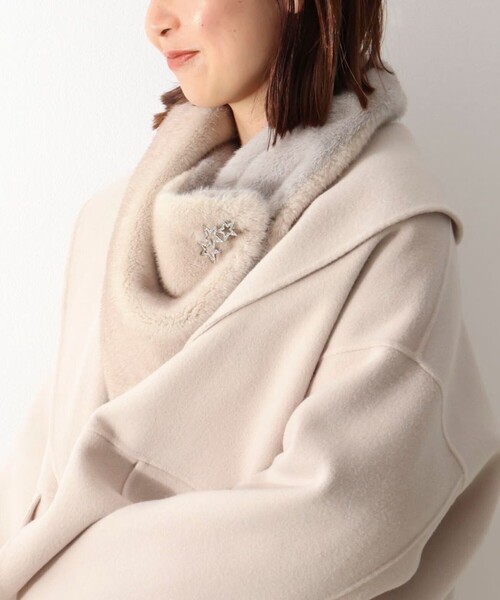 NOLLEY’S（ノーリーズ）の「エコファーアシメリバーシブルティペット（ストール/ショール・レディース・グレー系その他・FREE）」の5枚目の写真