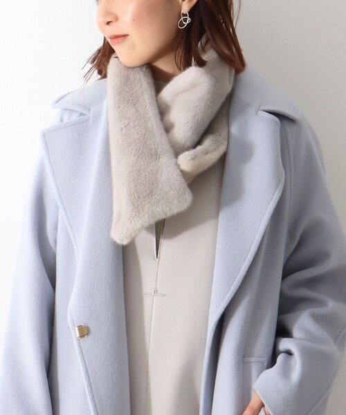 NOLLEY’S（ノーリーズ）の「エコファーアシメリバーシブルティペット（ストール/ショール・レディース・グレー系その他・FREE）」の7枚目の写真