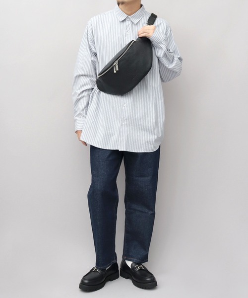 セール】スプリットレザー（牛床革） ウエストバッグ 大きめ（ボディ