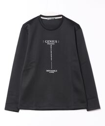 HIDEAWAYS NICOLE | ストレッチポンチロゴプリント長袖Tシャツ(Tシャツ/カットソー)