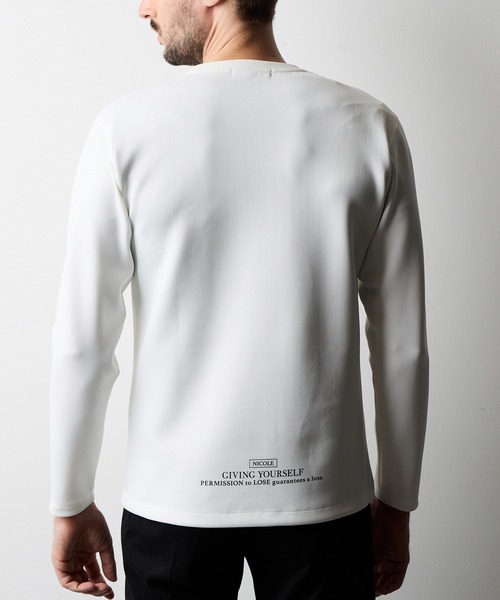 Nick Nicole バタフライグラフィック 長袖Tシャツ NICOLE CLUB FOR MEN tシャツ 総柄プリント半袖Tシャツ メンズ