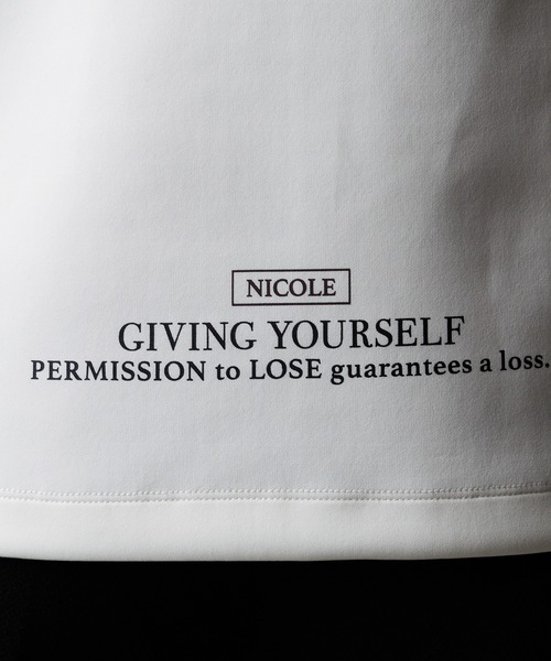 HIDEAWAYS NICOLE（ハイダウェイニコル）の「ストレッチポンチロゴプリント長袖Tシャツ（Tシャツ/カットソー・メンズ・オフホワイト/ブラック・MEDIUM/LARGE/X-LARGE）」の10枚目の写真