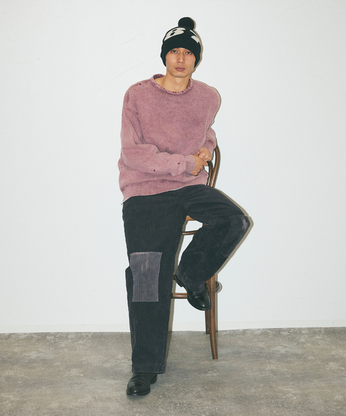 J.S.Homestead / パシフィックウラケ ダメージクルーネック