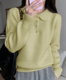 Girly Doll（ガーリードール）の「ポロカラーニット（ニット/セーター）」