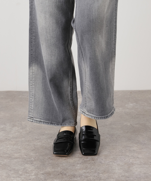 IENA(イエナ)の「GIANVITO ROSSI/ジャンヴィト ロッシ SQUARE LOAFER ローファー G25318-05CUONUI(ローファー・レディース・ブラック・37/38/35/36)」の12枚目の写真