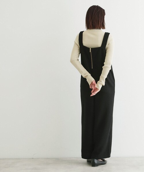 THE SHOP TK （ザ ショップ ティーケー ）の「◆ツイード起毛ジャージ2WAYサロペット/親子リンク（サロペット/オーバーオール・レディース・ブラック/ブラック系3・12/13）」の7枚目の写真