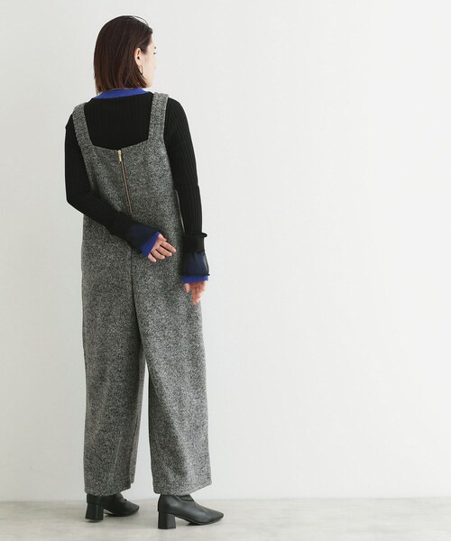 THE SHOP TK （ザ ショップ ティーケー ）の「◆ツイード起毛ジャージ2WAYサロペット/親子リンク（サロペット/オーバーオール・レディース・ブラック/ブラック系3・12/13）」の12枚目の写真