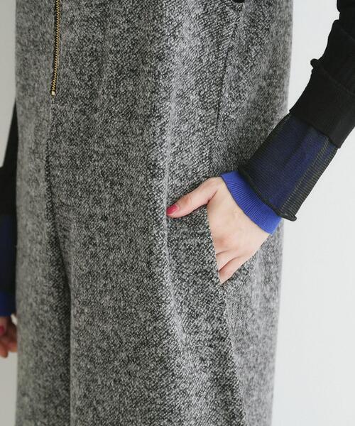 THE SHOP TK （ザ ショップ ティーケー ）の「◆ツイード起毛ジャージ2WAYサロペット/親子リンク（サロペット/オーバーオール・レディース・ブラック/ブラック系3・12/13）」の20枚目の写真