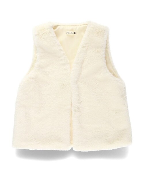 BRANSHES（ブランシェス）の「ファーベスト（ベスト・キッズ・アイボリー・S/L/M）」の2枚目の写真