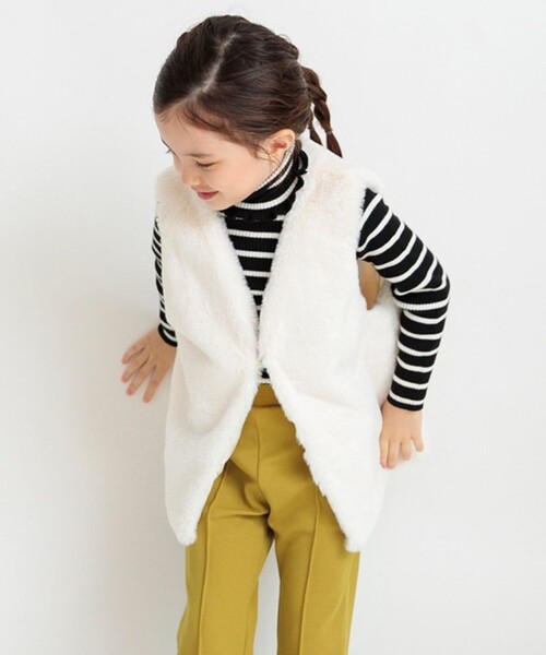 BRANSHES（ブランシェス）の「ファーベスト（ベスト・キッズ・アイボリー・S/L/M）」の11枚目の写真