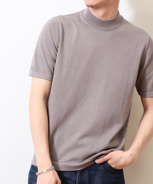 GRAN SASSO / 12ゲージ モックネック ニット Tシャツ（Tシャツ