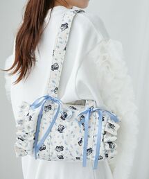 MAJESTIC LEGON | SZKコラボ フラワーフリルバッグ(ハンドバッグ)