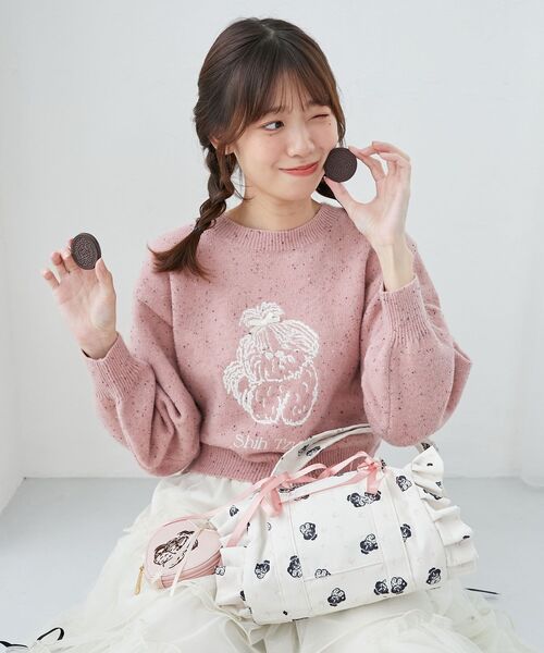 MAJESTIC LEGON（マジェスティックレゴン）の「SZKコラボ フラワーフリルバッグ（ハンドバッグ・レディース・ブルー系その他2/イエロー系その他/ピンク系その他2・FREE）」の12枚目の写真