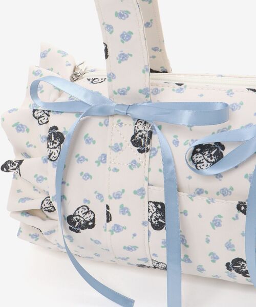 MAJESTIC LEGON（マジェスティックレゴン）の「SZKコラボ フラワーフリルバッグ（ハンドバッグ・レディース・ブルー系その他2/イエロー系その他/ピンク系その他2・FREE）」の4枚目の写真