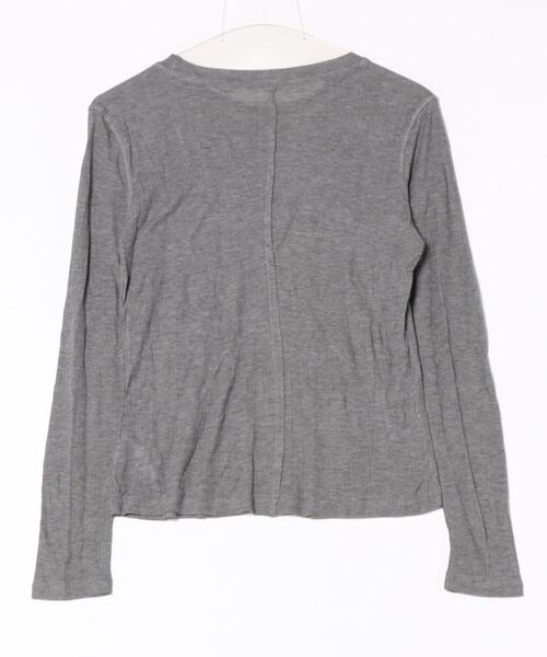 relac（レーラック）の「クルーネック シアーリブトップス（Tシャツ/カットソー・レディース・ホワイト/ブラック/グレー/ブラウン・FREE）」の10枚目の写真