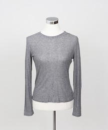 relac（レーラック）の「クルーネック シアーリブトップス（Tシャツ/カットソー）」